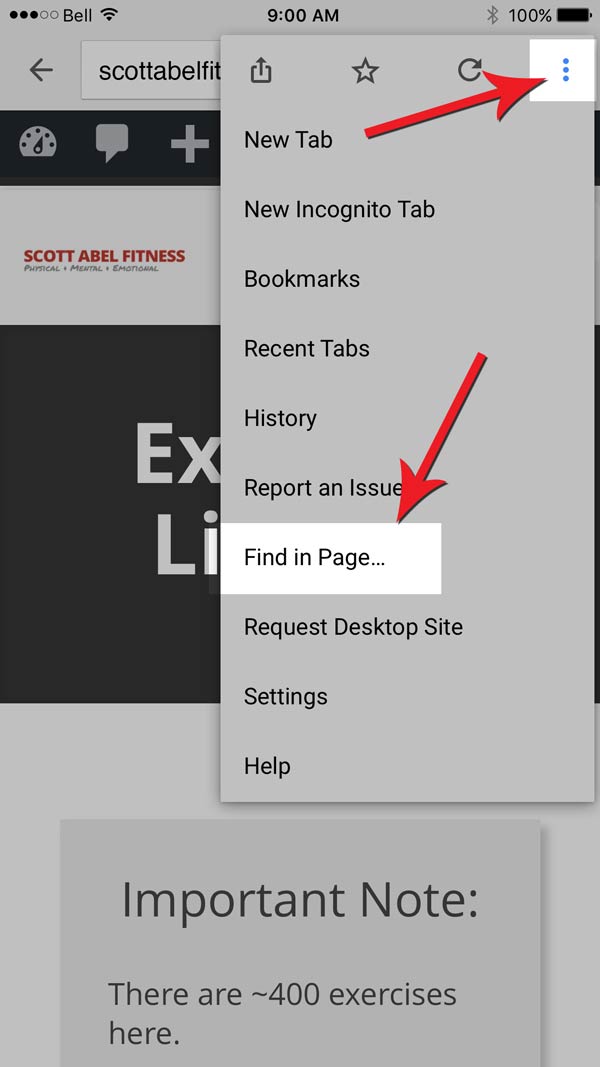 How to Find on Page in Chrome or Android
