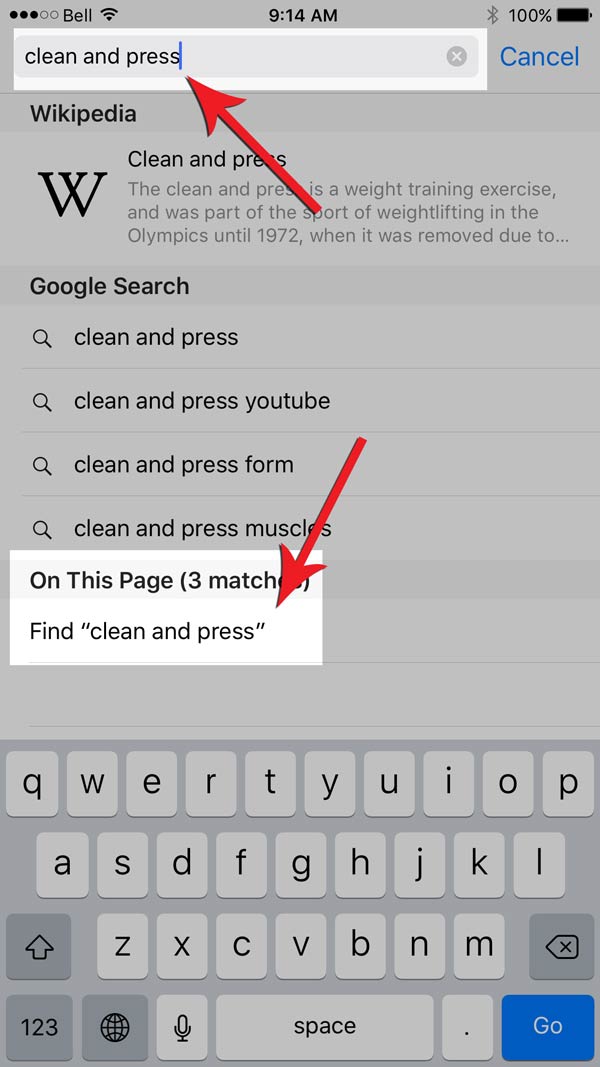 How to Find on Page in Safari